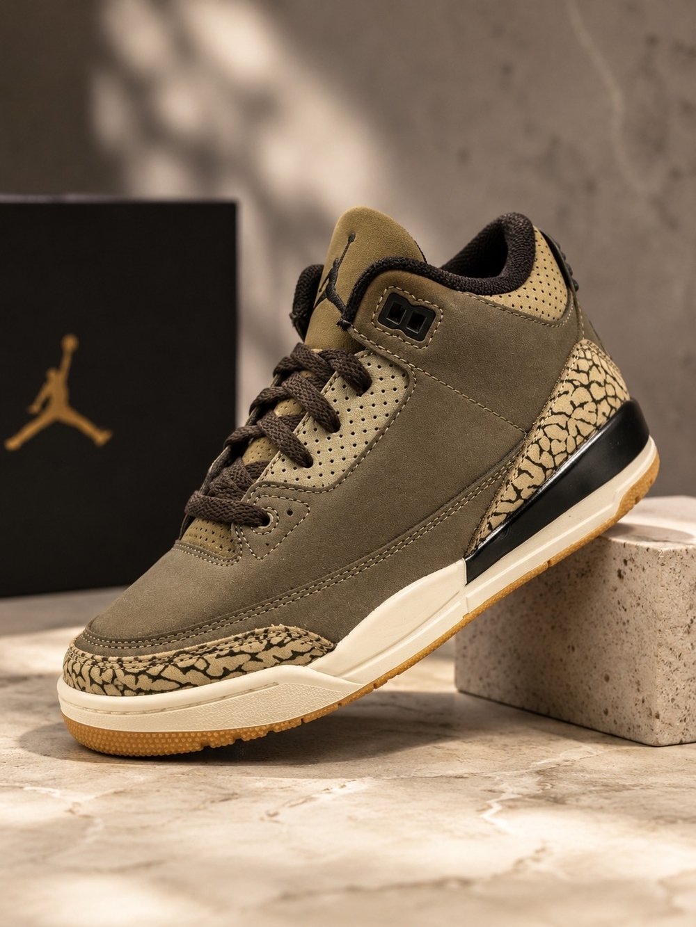 Air Jordan 3 Retro PS Family Affair Olive Kids 1Y NIB